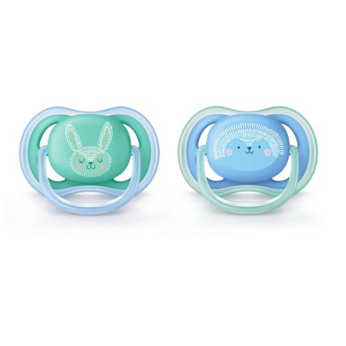 Smokk, Avent, Ultra air, 6-18 mnd, 2pk, Blå/sjøgrønn