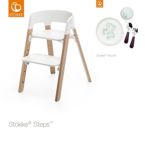 Stokke® Steps™ Pakketilbud, Natur Inkl. Stokke® Munch Essensials