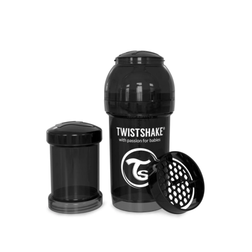 Flaske, Twistshake, Anti-Colic - 180ml,  Sort
