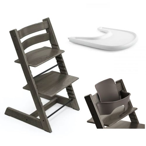 Pakke, Stokke Tripp Trapp, Ink Baby Set + Tray, Hazy Grey