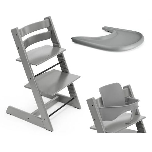 Pakke, Stokke Tripp Trapp, Ink Baby Set Grey + Tray, Storm Grey