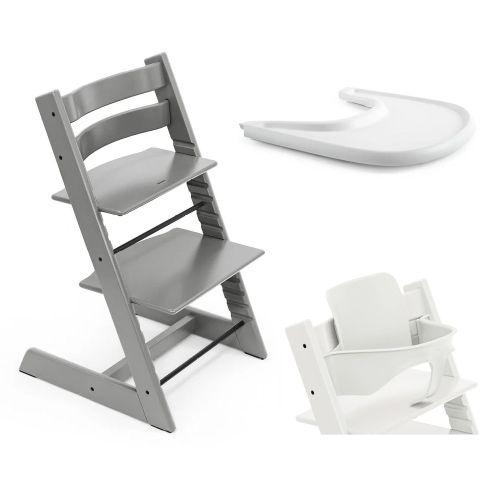 Pakke, Stokke Tripp Trapp, Ink Baby Set + Tray, Storm Grey