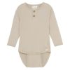 Body LS Rib, Minymo, Brown, Pure Cashmere