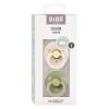 Smokk, BIBS, Latex, Size 1, Symmetrical, Ivory/Sage, 2pk