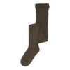 Mp Ullstrømpebukse Rib, Brown Melange