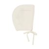 Lue, Huttelihut, Strikket Bomull, Antique White