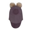 Huttelihut Balaclava Wool Alpaca Pompoms, Moonscape