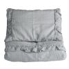 Sengesett, NG Baby, Lin Ruffle, Grey, 65x80/35x40cm