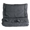 Sengesett, NG Baby, Lin Ruffle, Grafittgrey, 65x80/35x40cm