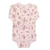 Joha Omslagsbody Ull, Rosa m/blomster