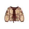 Fliink Charlotte Cardigan, Sandshell/Burgendy