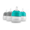 Silikontåteflaske (myk), Nanobébé, Flexy, 2 x Grå og 2 x Turkis,150 ml, 4 pk