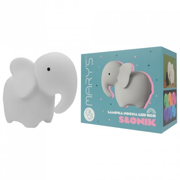 Nattlampe, Marys, Elefant, Hvit