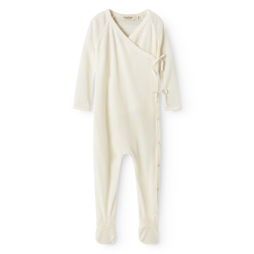 Heldress m/fot, MarMar, Wool Rib, Rubetta, Natural