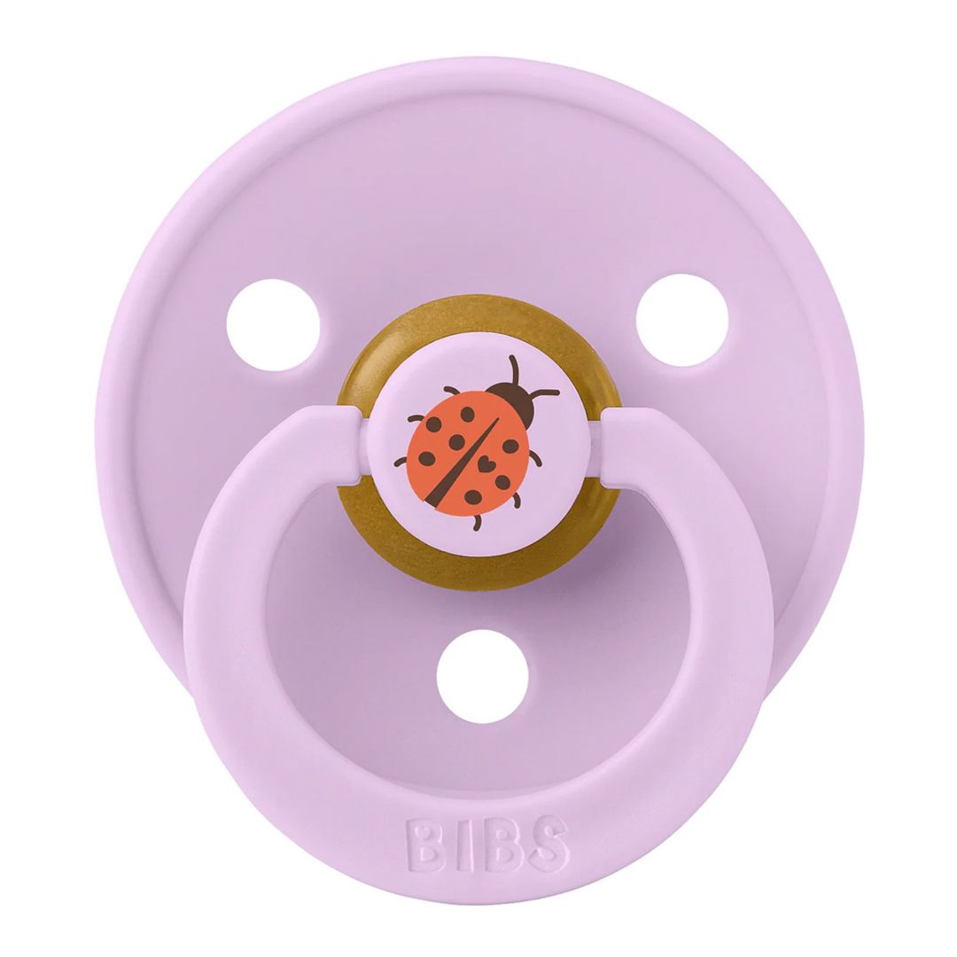 BIBS Smokk, Ladybug, Latex, Size, 1 Violet Sky