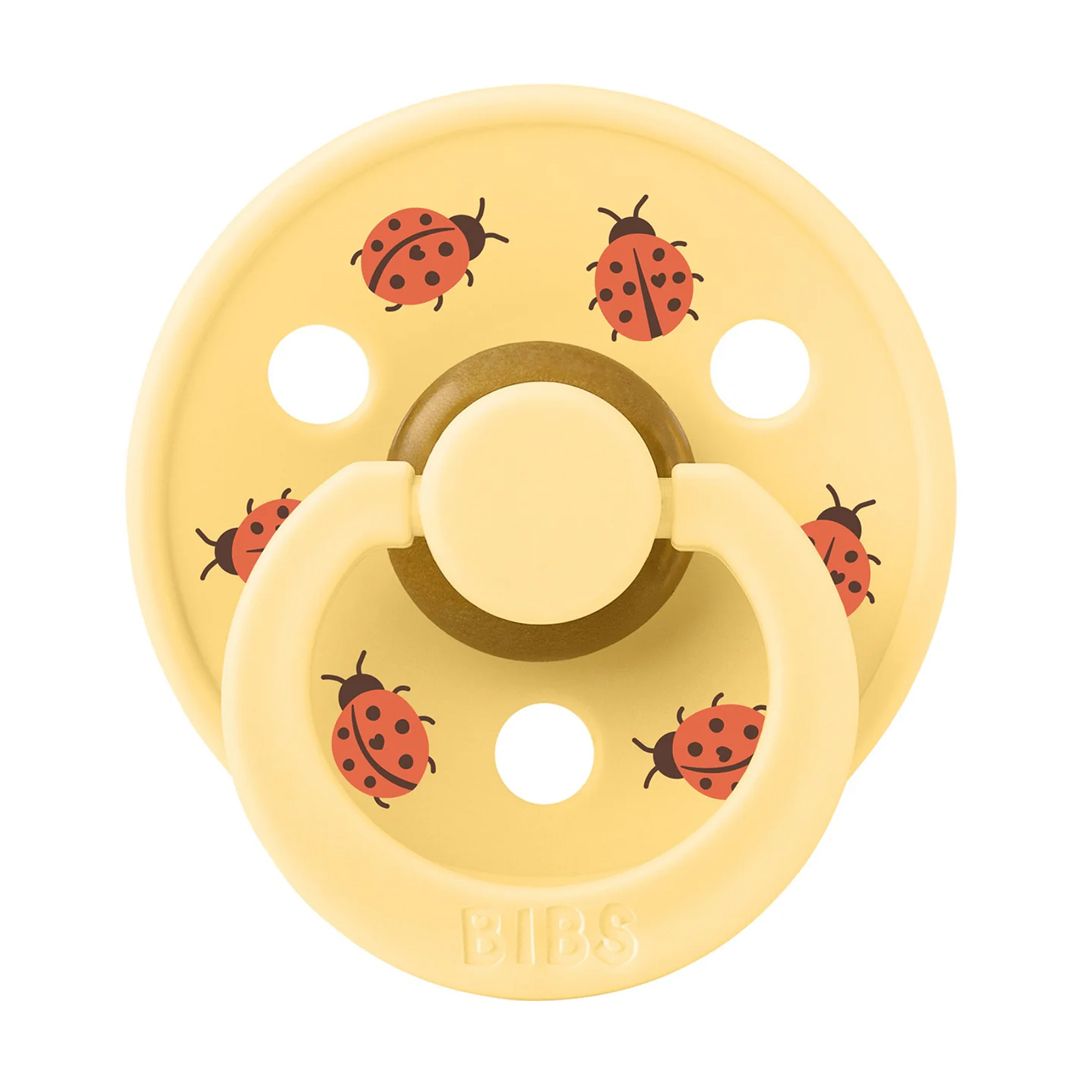 BIBS Smokk, Ladybug Friends, Latex, Size 1, Pale Butter