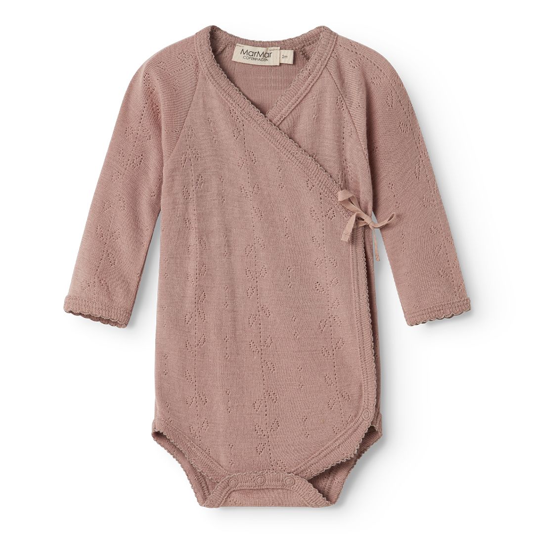 Omslagsbody, MarMar, Wool Pointelle, Belita, Burnt Rose