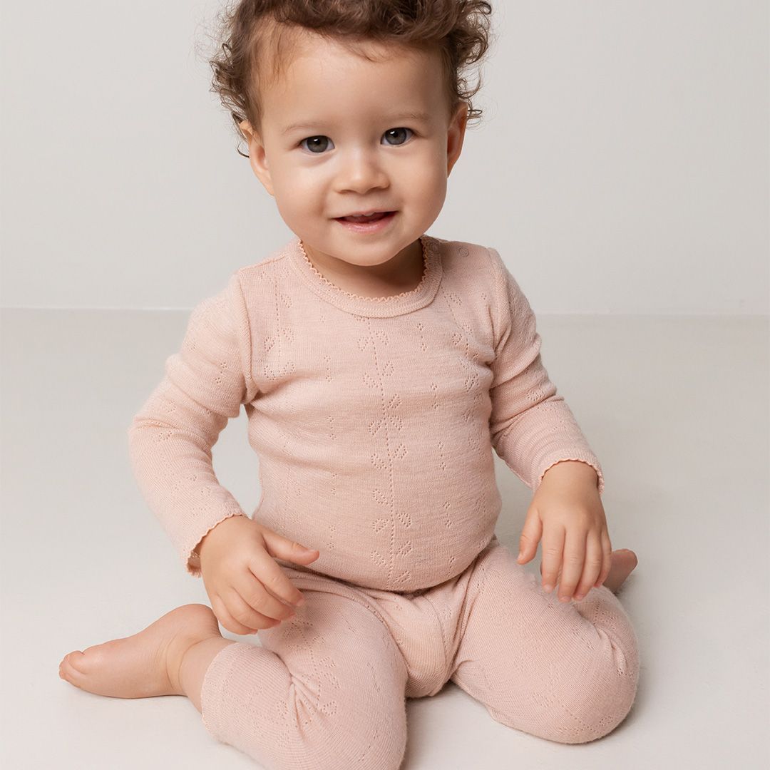 Leggings, MarMar, Wool Pointelle, Burnt Rose