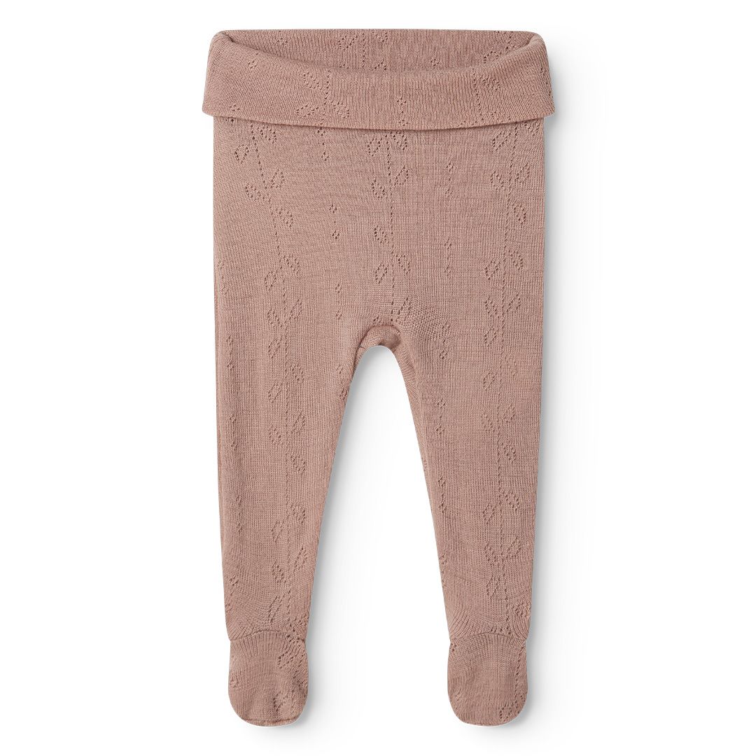 Bukse m/fot, MarMar, Wool Pointelle, Pixa, Burnt Rose