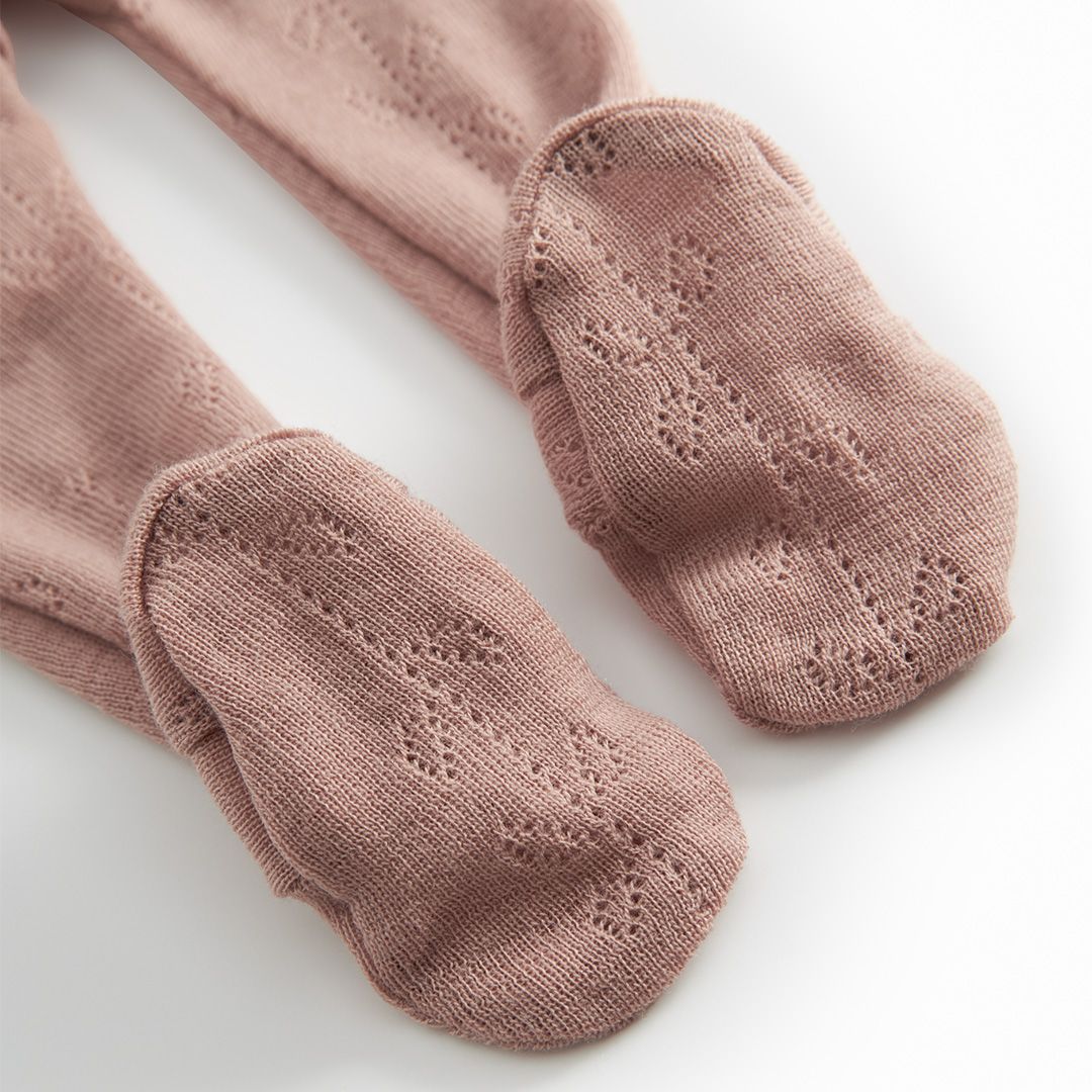 Bukse m/fot, MarMar, Wool Pointelle, Pixa, Burnt Rose