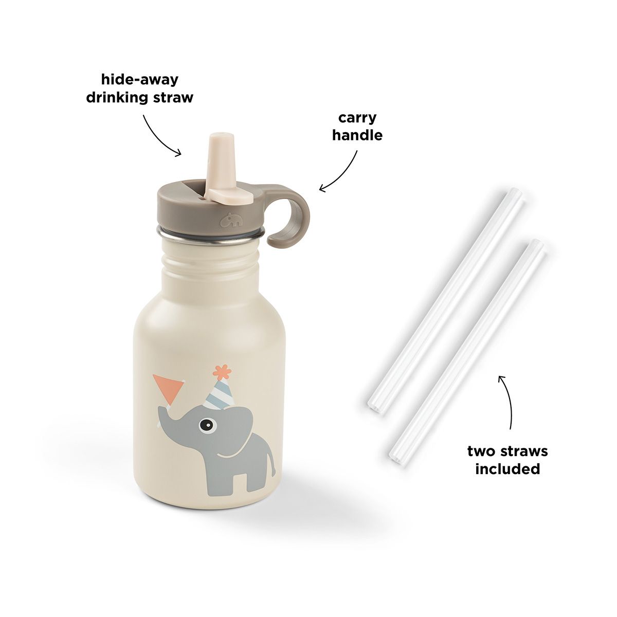 Done By Deer MetallFlaske, Celebration Sand 350 ml