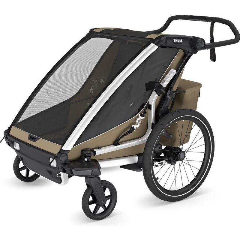 Sykkelvogn, Thule, Chariot Cross 2 Double, Faded Khaki