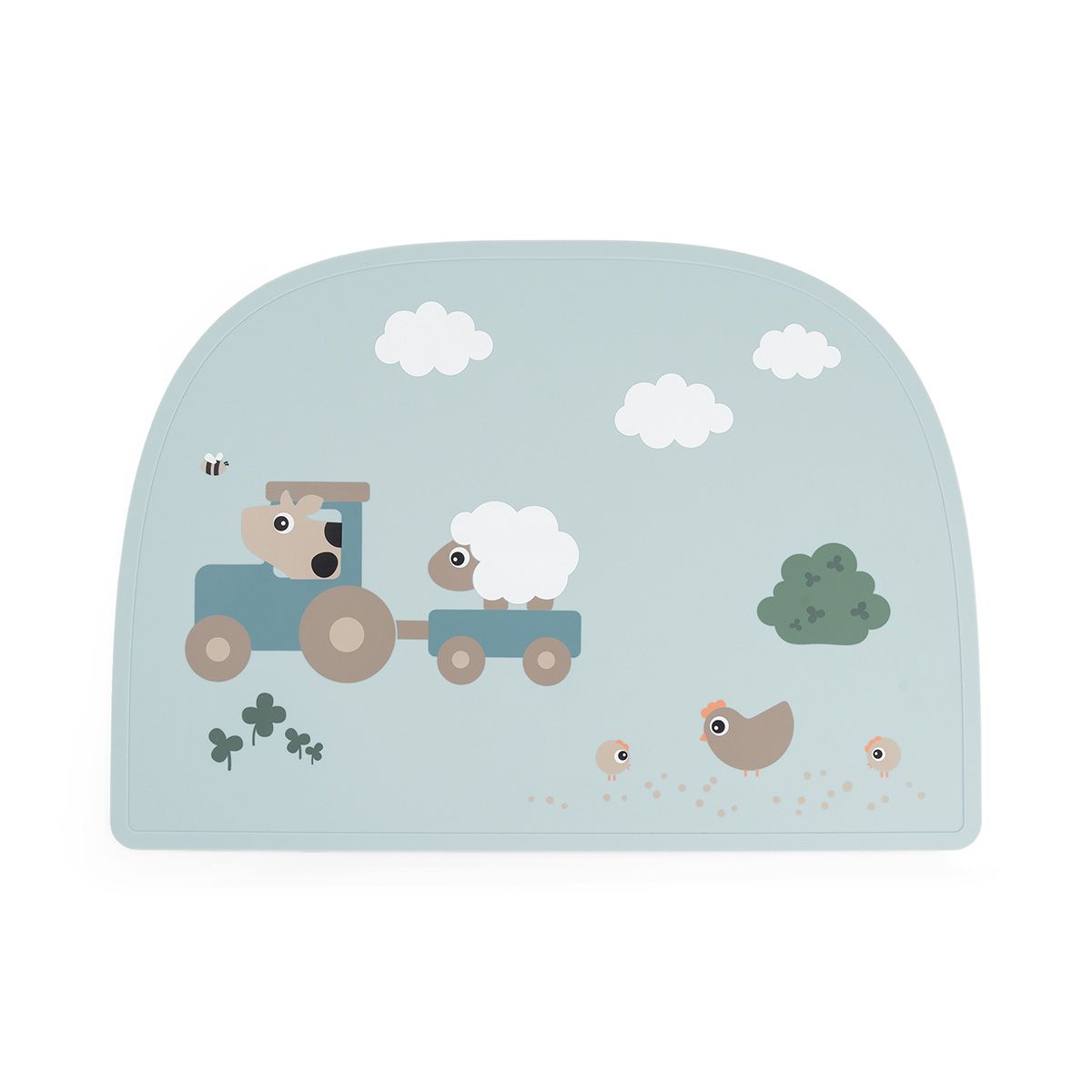 Done By Deer Silikon Spisebrikke, Tiny Farm Blue