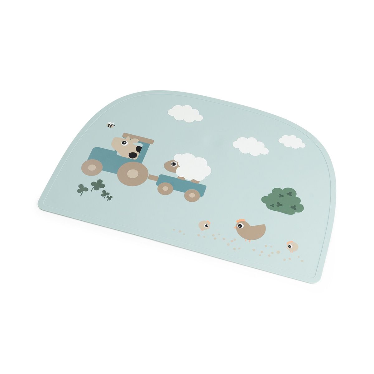 Done By Deer Silikon Spisebrikke, Tiny Farm Blue