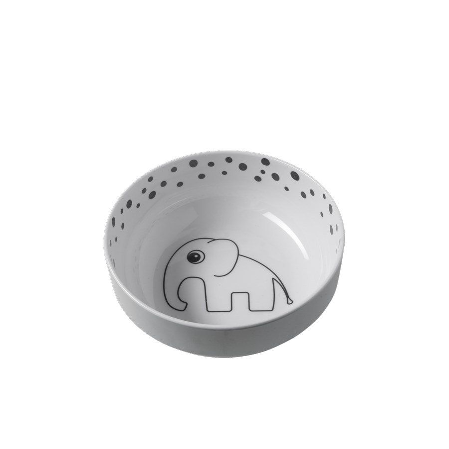Done By Deer Yummy skål Happy Dots grey