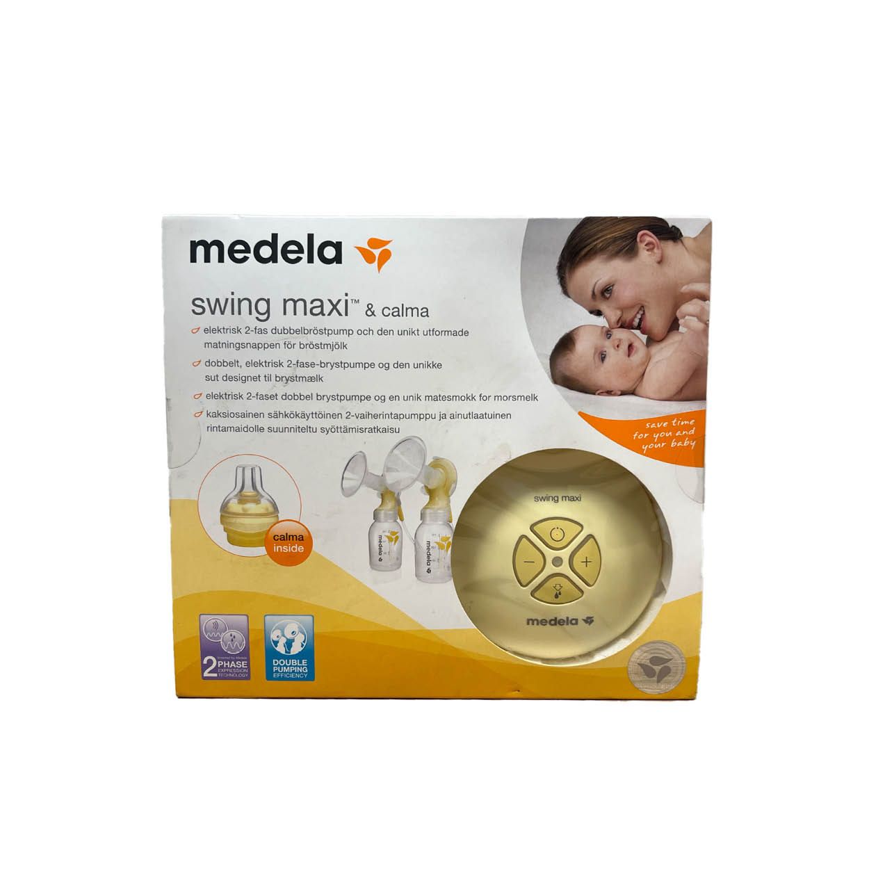 Dobbelbrystpumpe, Swing maxi, Elektrisk, Medela