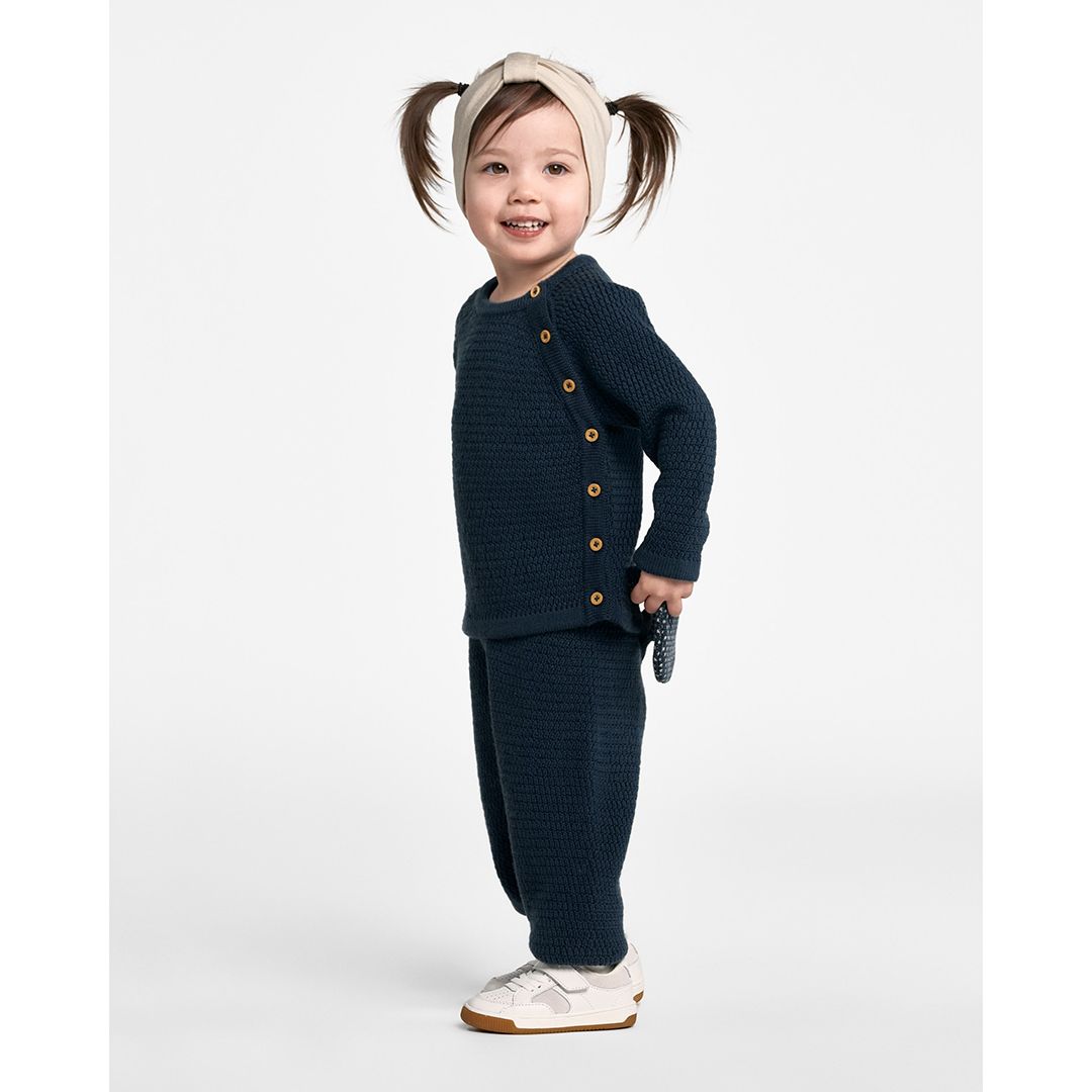 Voksi® Wool, Honeycomb Genser, Poppy Blue