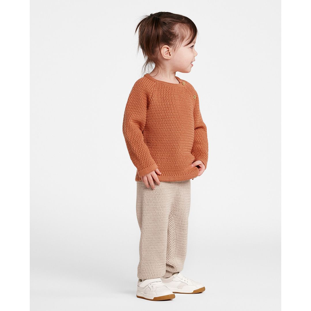 Voksi® Wool, Honeycomb Genser, Sandstone Peach