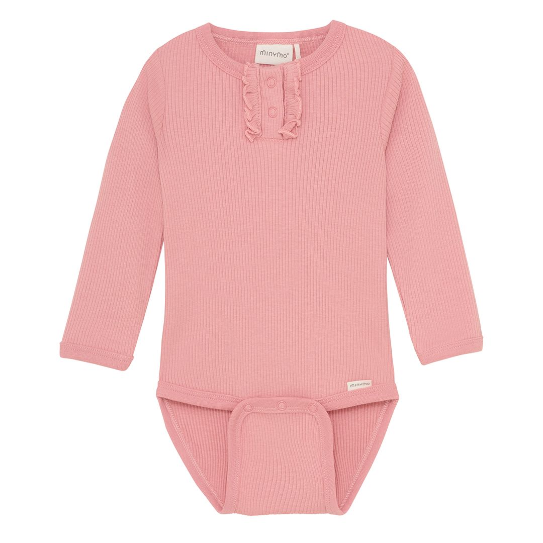 Body LS Rib, Minymo, Rose Quarts, Rosette