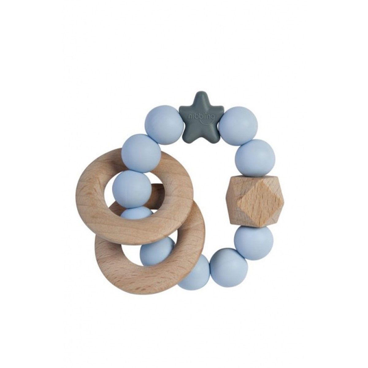 Rangle, Nibbling, Natural Wood, Soft blue