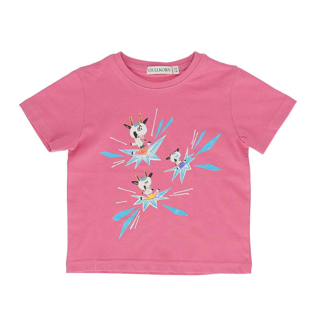 Gullkorn Design Bukkene T-Skjorte, Rosa