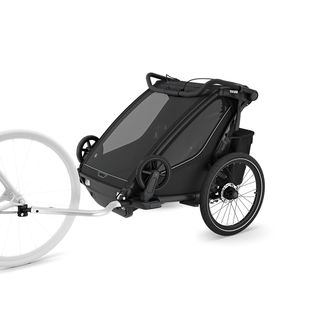 Sykkelvogn, Thule, Chariot Sport 2, Gen3, Double, Black