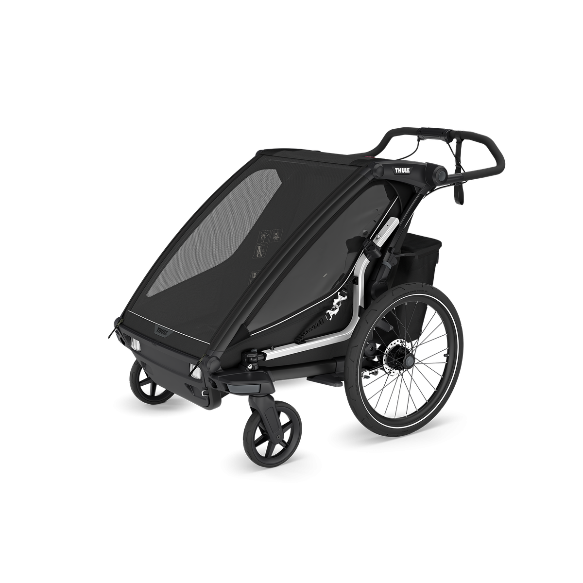 Sykkelvogn, Thule, Chariot Sport 2, Gen3, Double, Black
