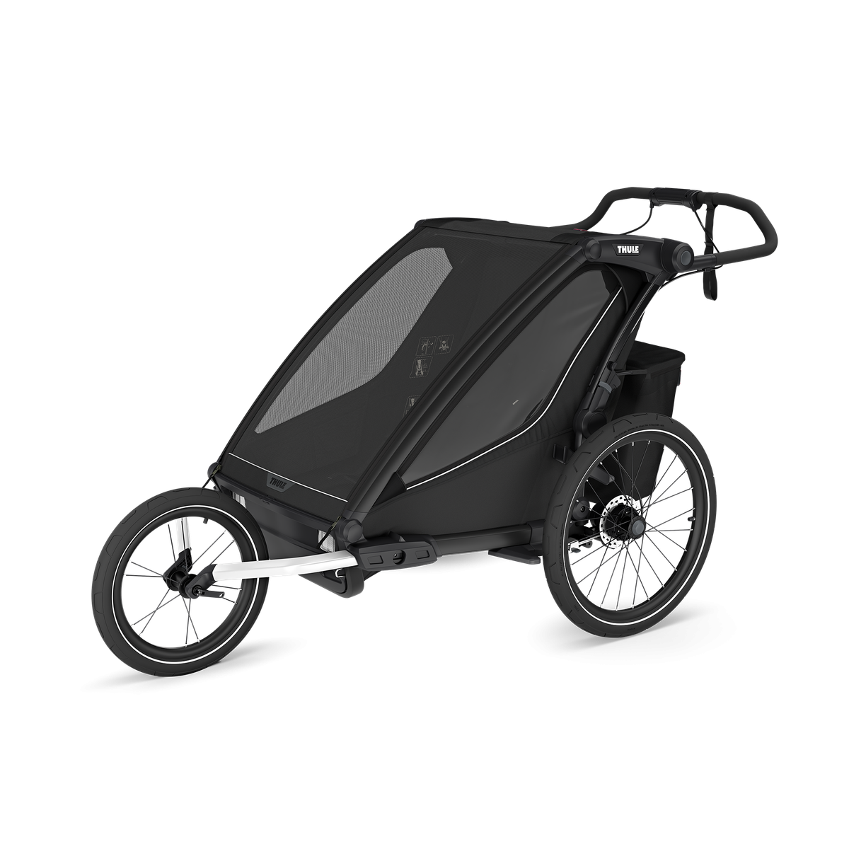 Sykkelvogn, Thule, Chariot Sport 2, Gen3, Double, Black