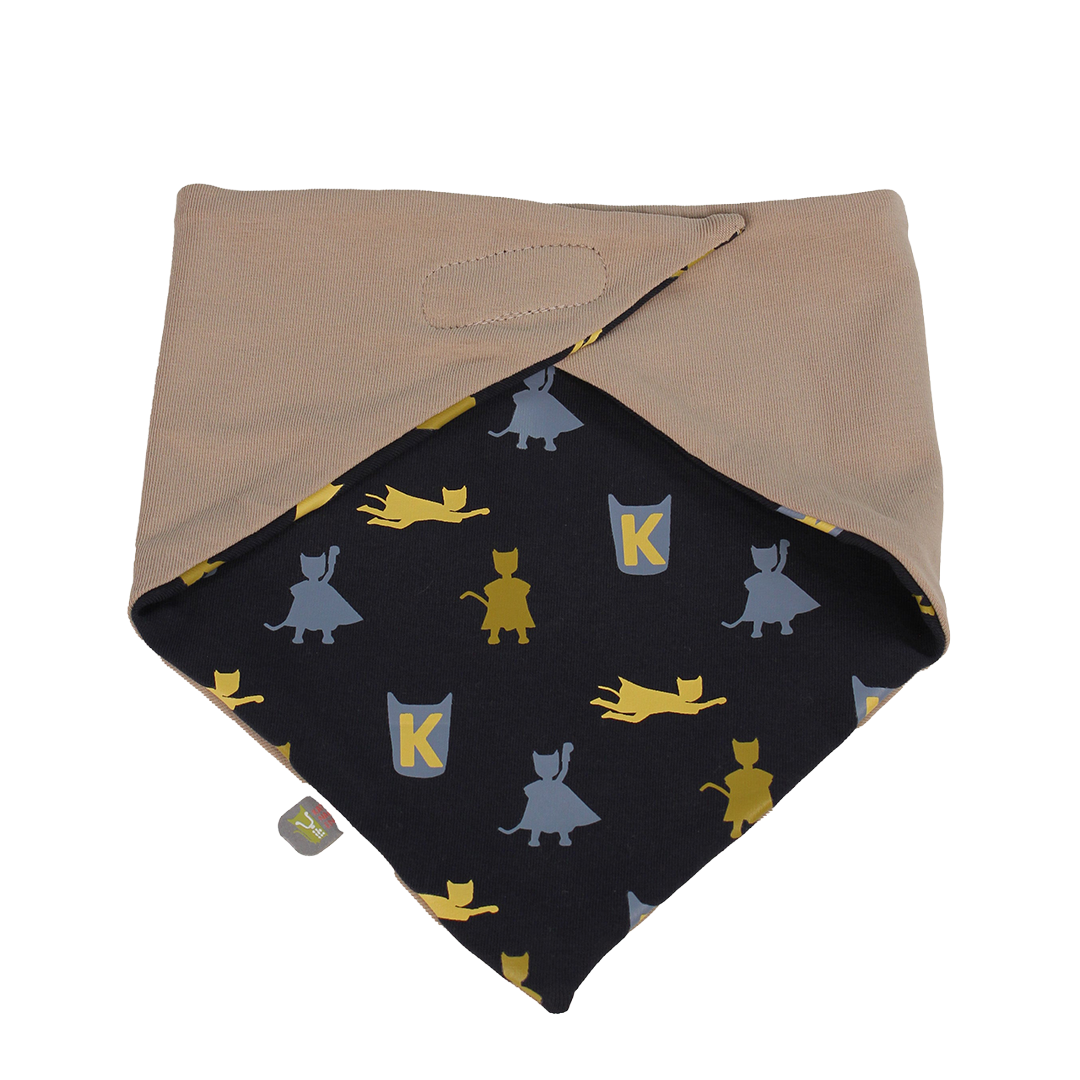 Kattnakken Vendbar Babysmekke, Marine / Lysbark Onesize