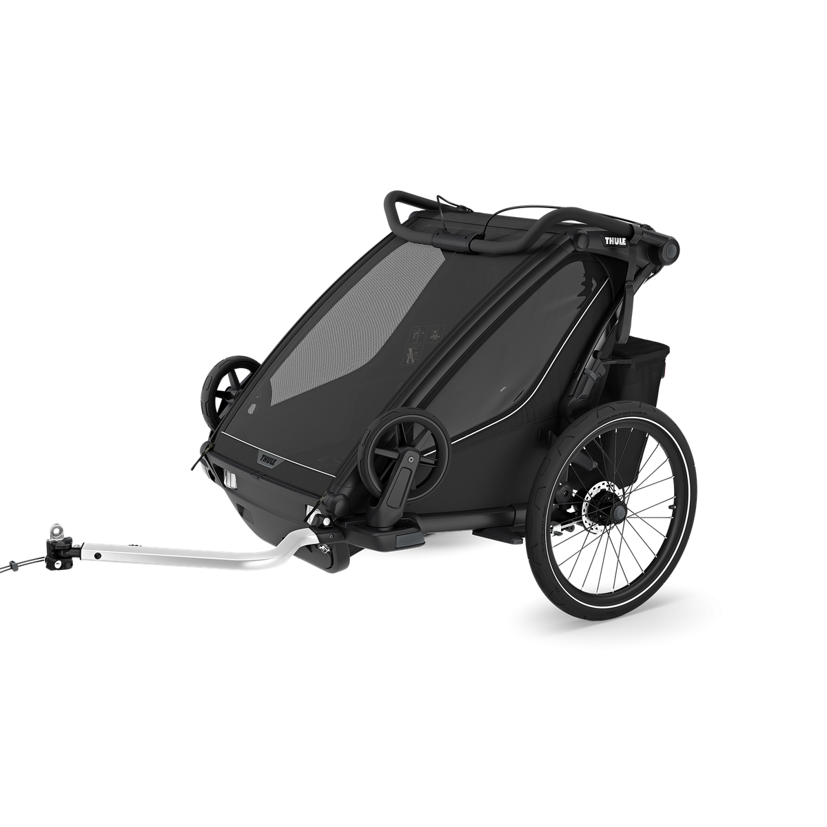 Sykkelvogn, Thule, Chariot Sport 2, Gen3, Double, Black