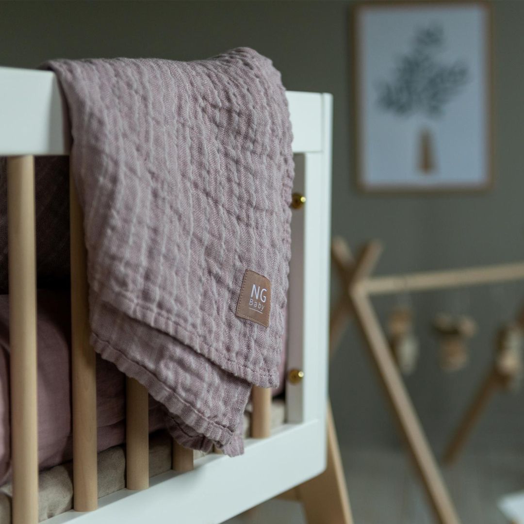 Teppe, NG Baby, Dusty Pink/Ivory Stripe , 100x100 cm