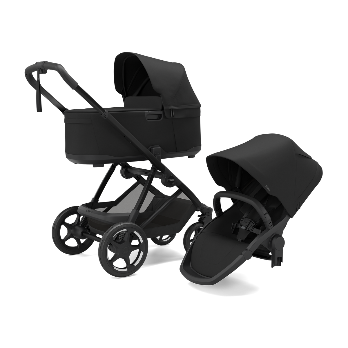 Komplett Barnevogn, Thule Charm, Black on Black