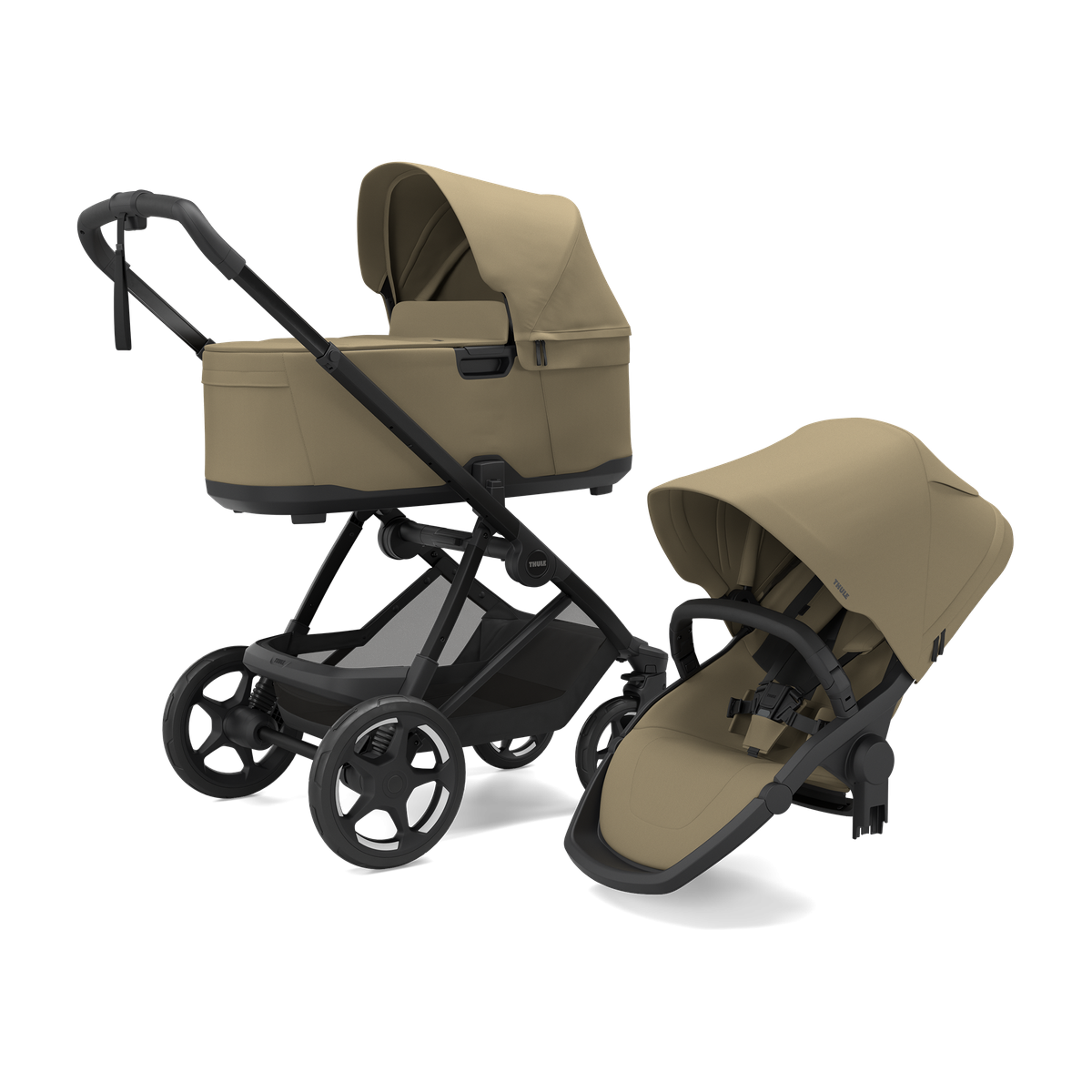 Komplett Barnevogn, Thule Charm, Faded Khaki