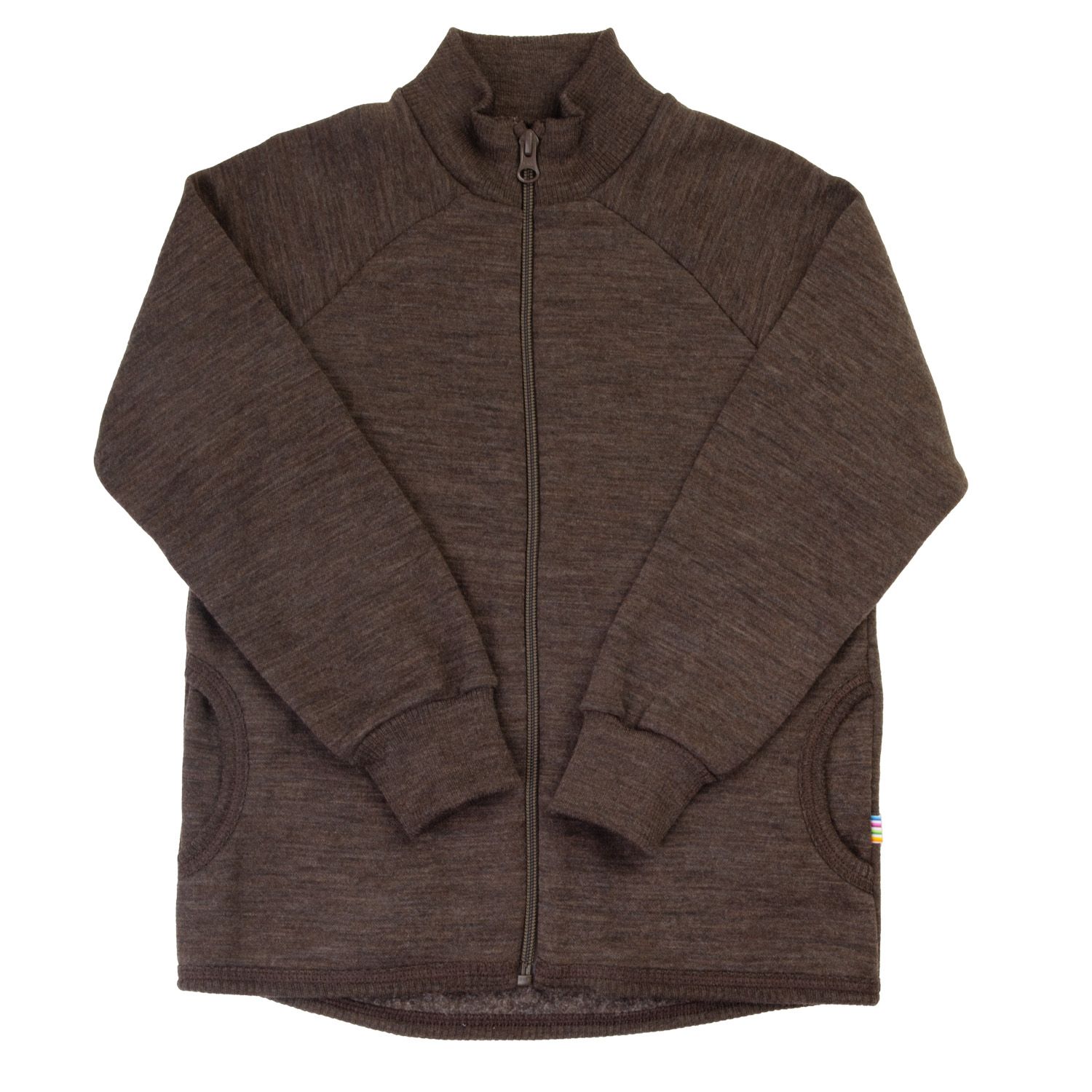 Joha Cardigan w/zipper, Merinoull, Brun