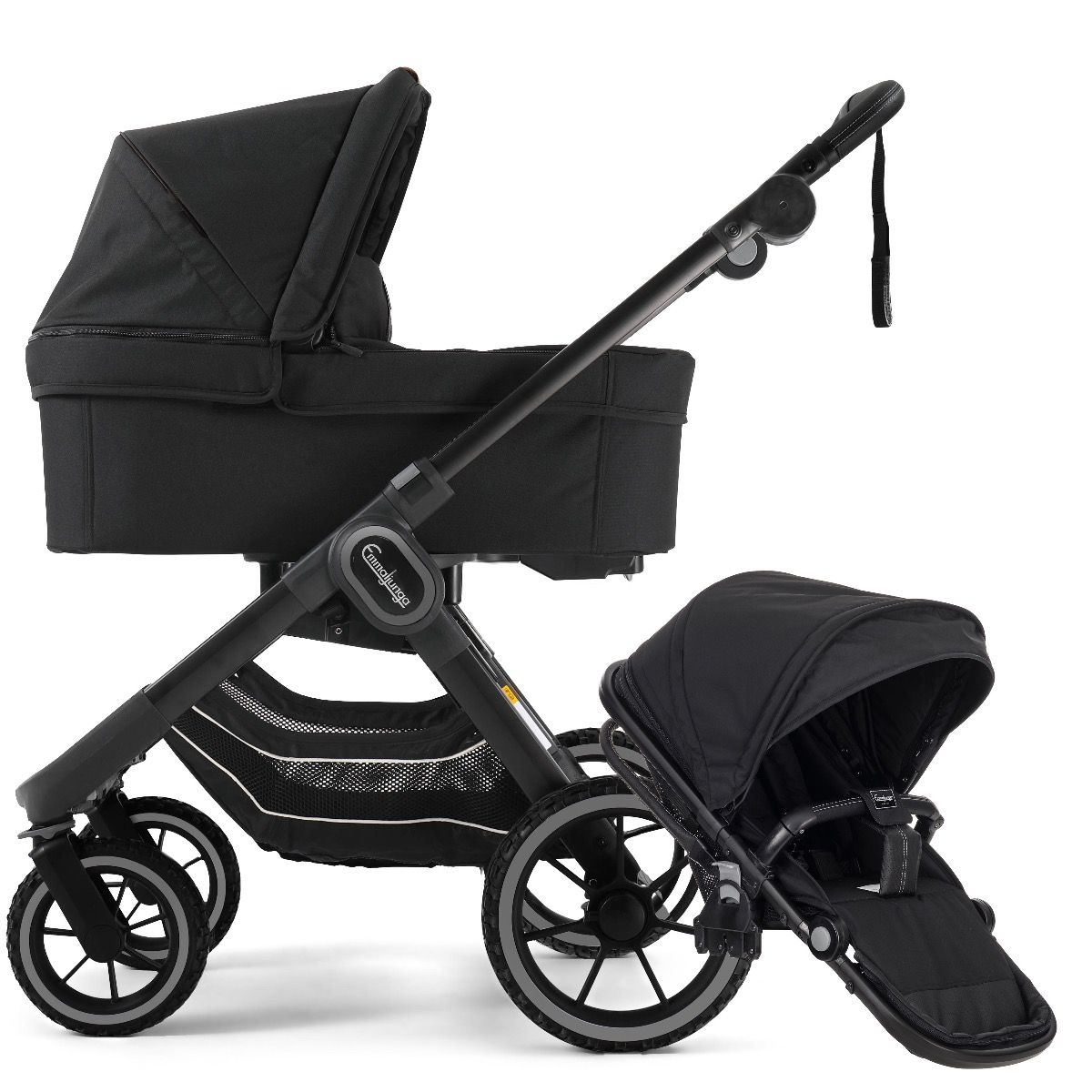 Komplett Vognpakke, Emmaljunga NXT90 All Black - Bag + Sittedel