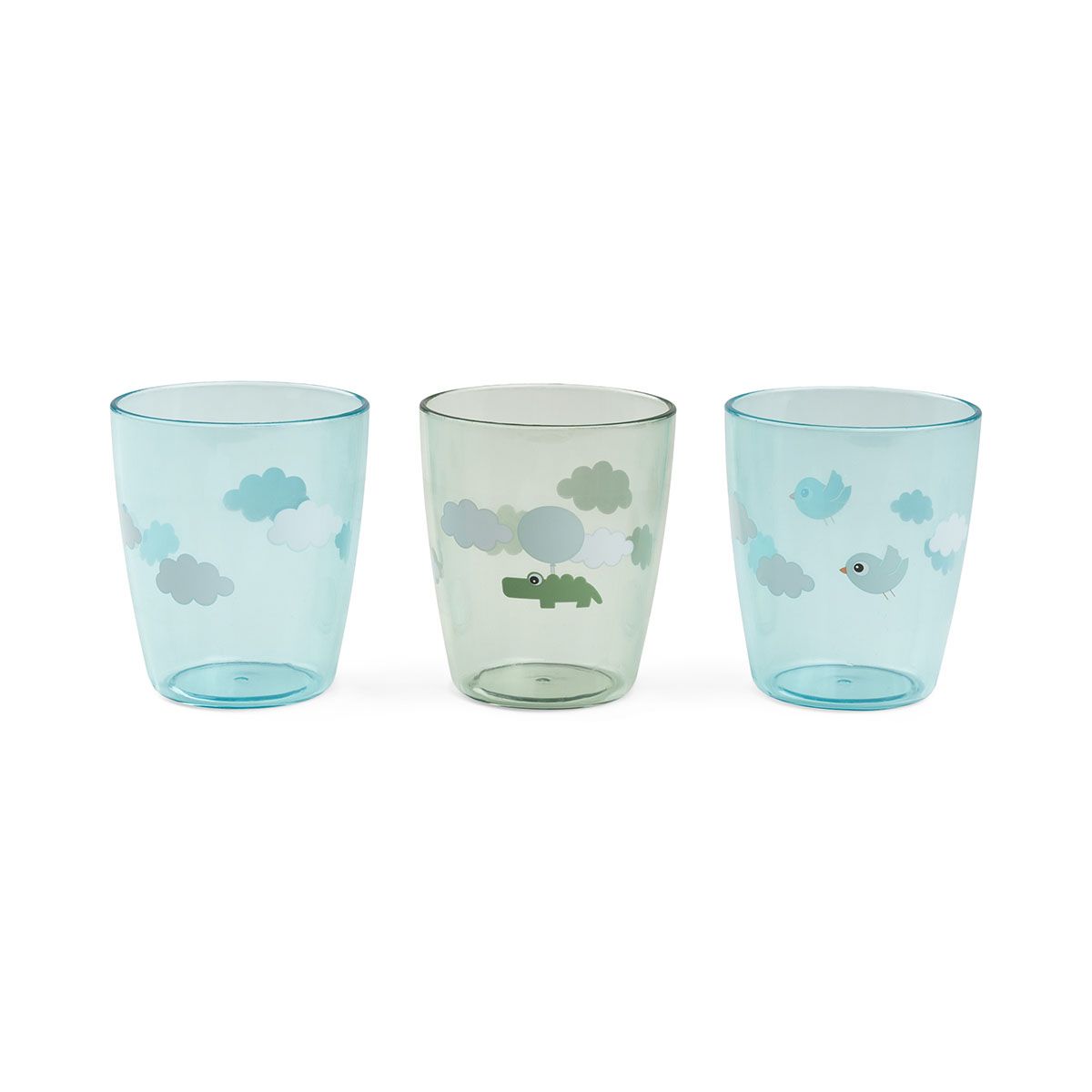 Done By Deer Yummy Miniglass 3 pk, Happy Clouds Green