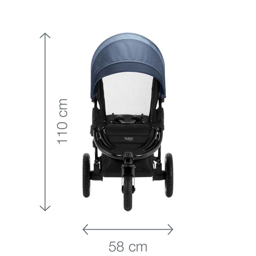 Britax B-Motion 3 Plus - Komplett m/ Kalesjepakke Cosmos Black og bagdel