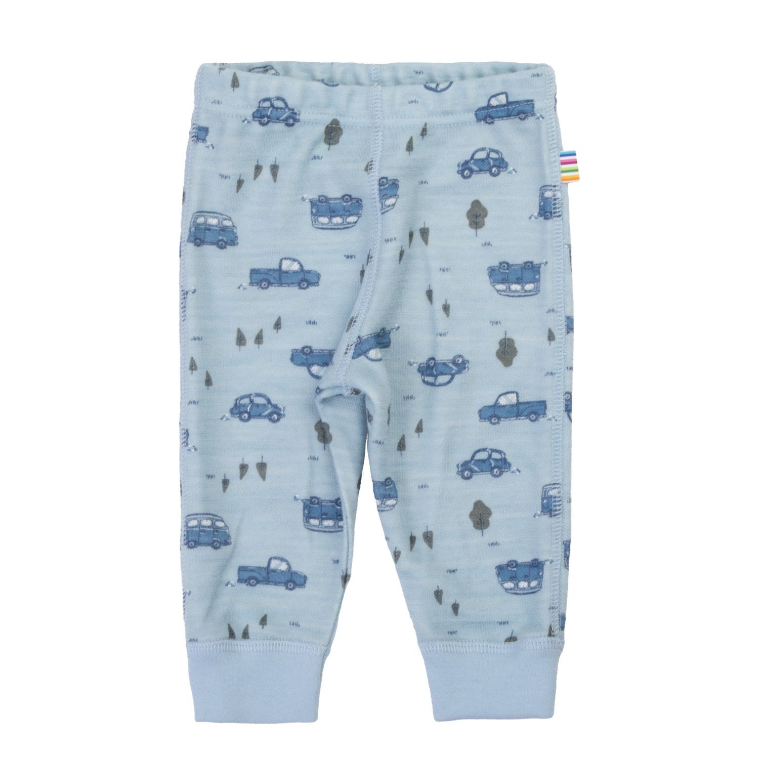 Joha Leggings Ull, Blå m/biler