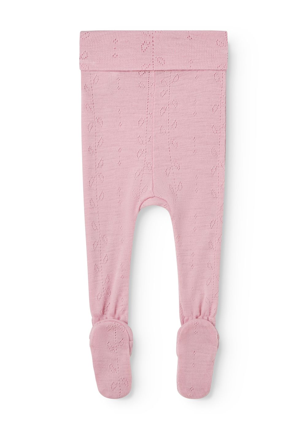 MarMar Leggings Ull m/fot, Pointelle, Pixa, Soft Berry