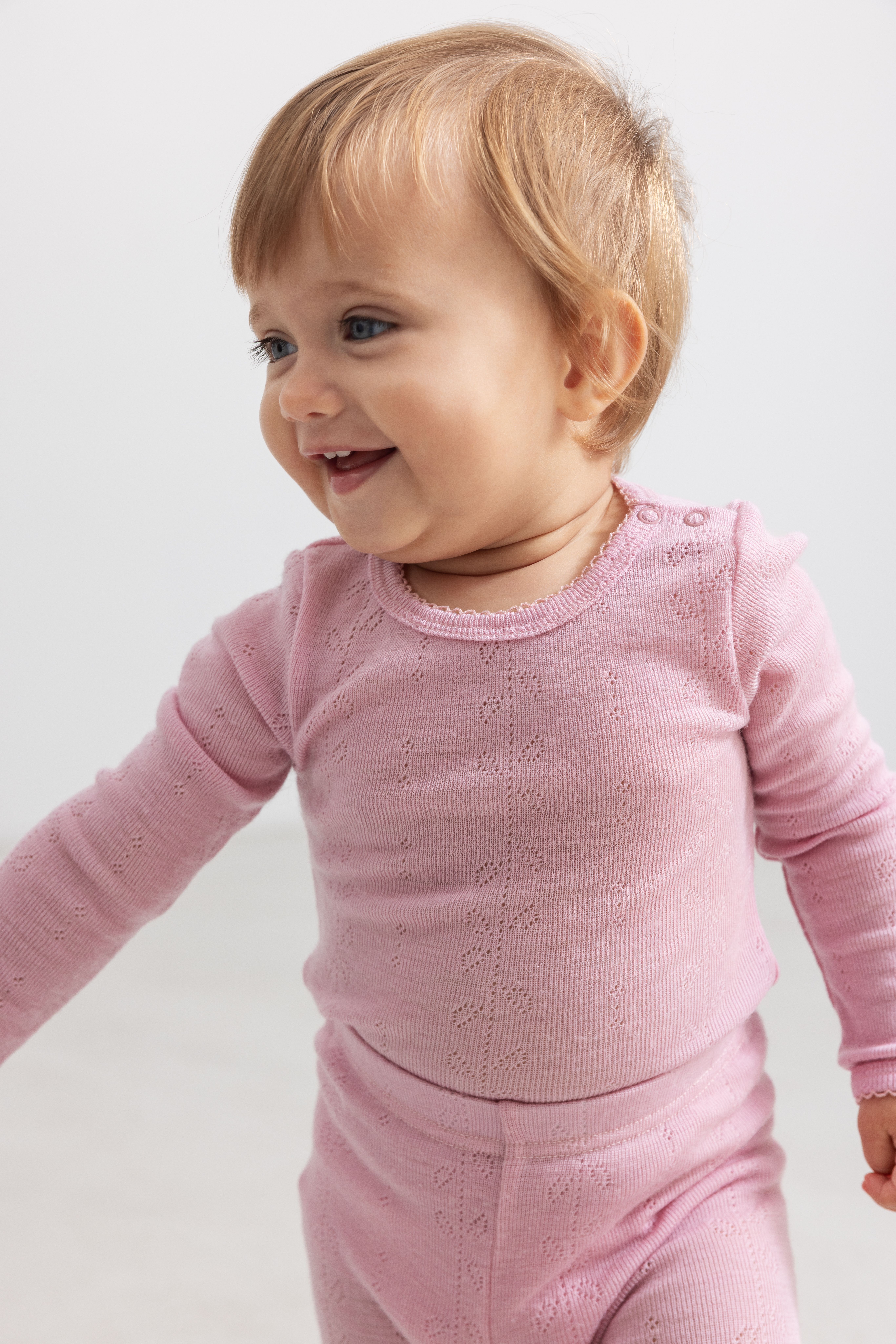 MarMar Leggings Ull, Pointelle, Soft Berry